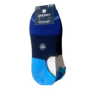 Sperry 6 Pair Men's Arch Hug Liner Socks, Arch Hugger